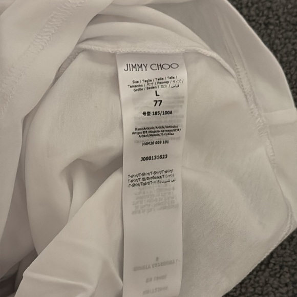 NWT Jimmy Choo Classic White Tee - Picture 4 of 4